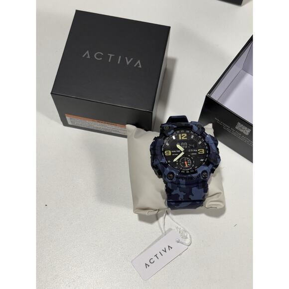 Activa Circuit X Invicta Men's 56mm Digital Resistant Sport Shockprf Watch Blue - Picture 1 of 6